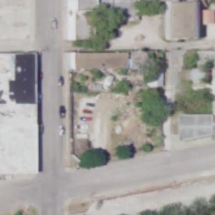 Aerial view, 2020 — the lot vegetated with young canopy clusters